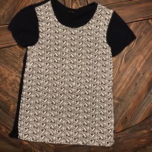 J. Crew Navy Lace T-shirt